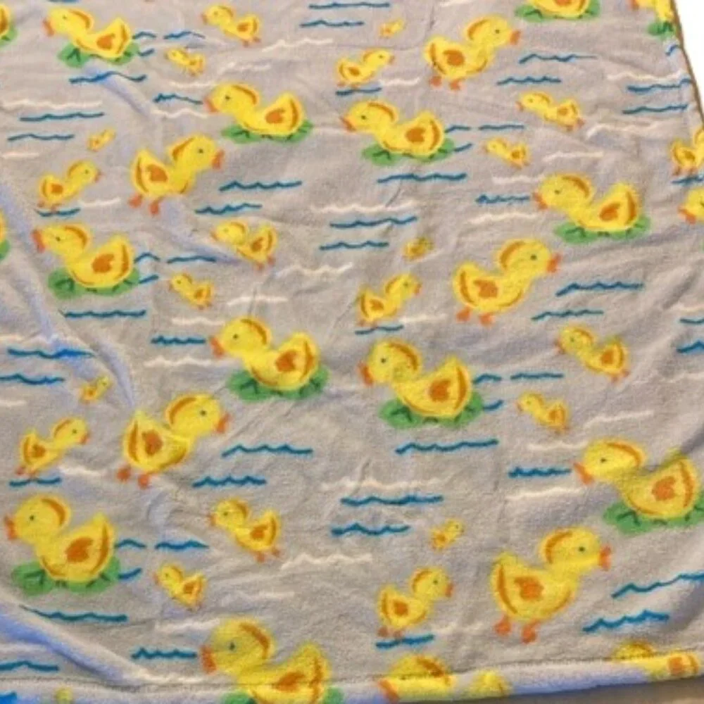 ADIRONDACK BABY Swimming Rubber Ducky Soft Fleece Blanket 33 x 40 inches